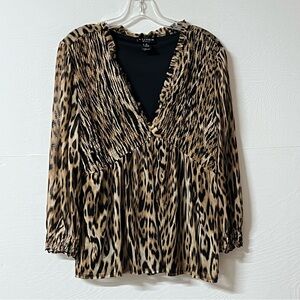 Vintage Womens Y2K Forest Fairy Grunge Babydoll Top Size XL Mesh